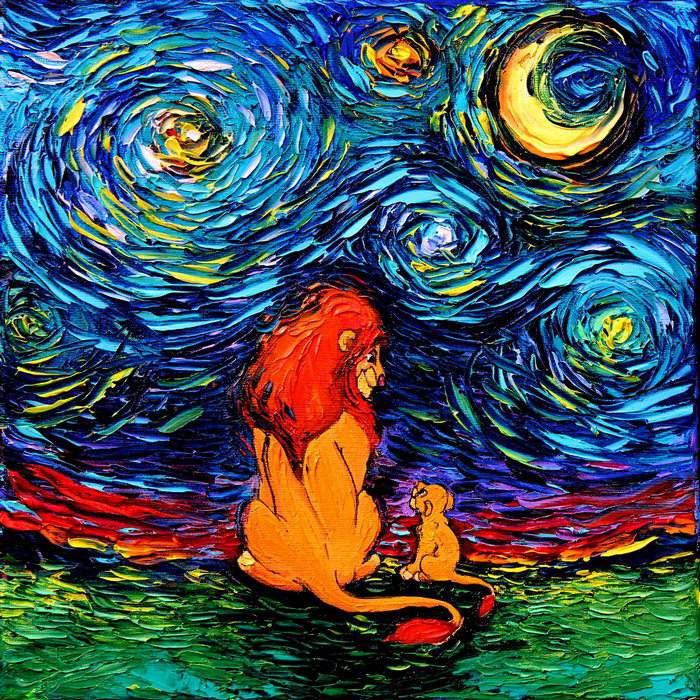 Pop Culture Icons Painted With Van Goghs Style By Aja Kusick 7