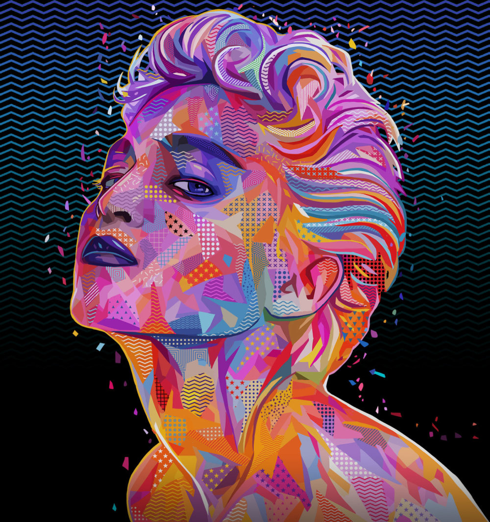 Pop Portraits Illustrations Of Pop Culture Icons In Colorful Patterns By Alessandro Pautasso 2
