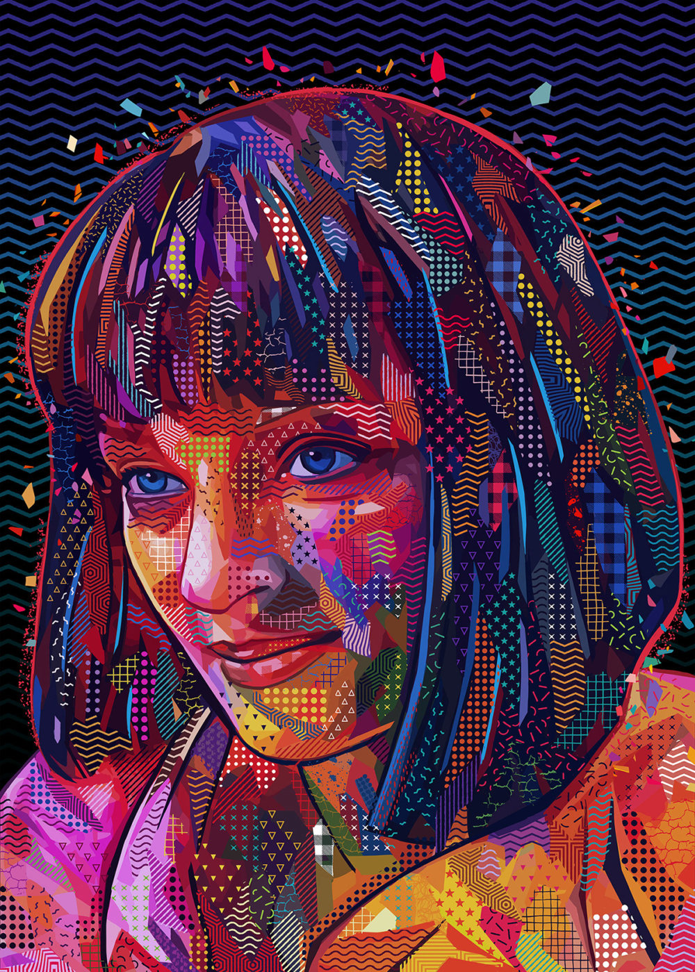 Pop Portraits Illustrations Of Pop Culture Icons In Colorful Patterns By Alessandro Pautasso 6
