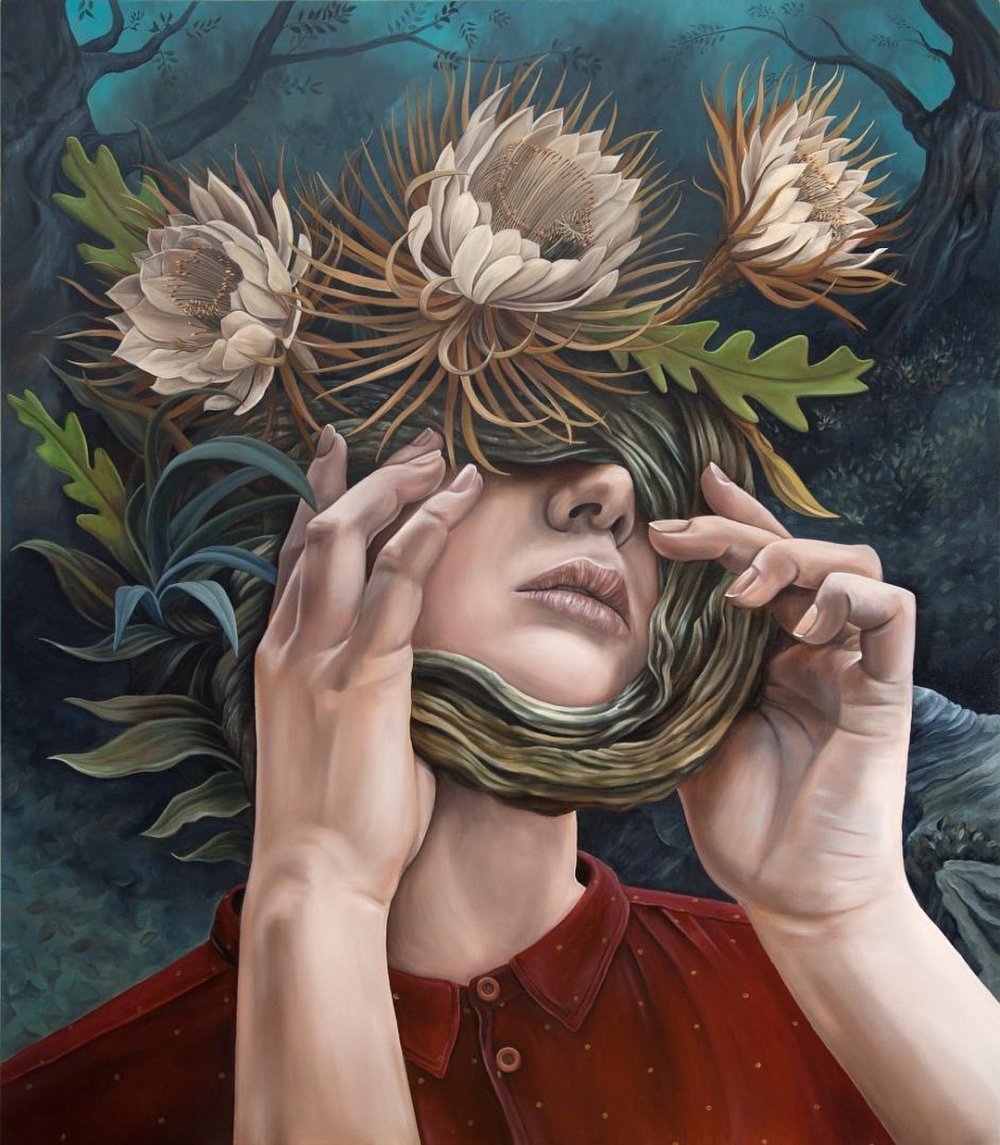 Sacred Plants Surreal Oil Paintings Of People Fused With Nature By Alejandro Pasquale 2