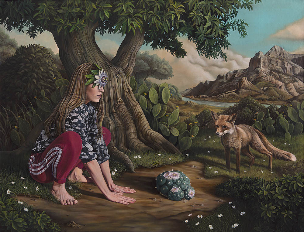 Sacred Plants Surreal Oil Paintings Of People Fused With Nature By Alejandro Pasquale 4