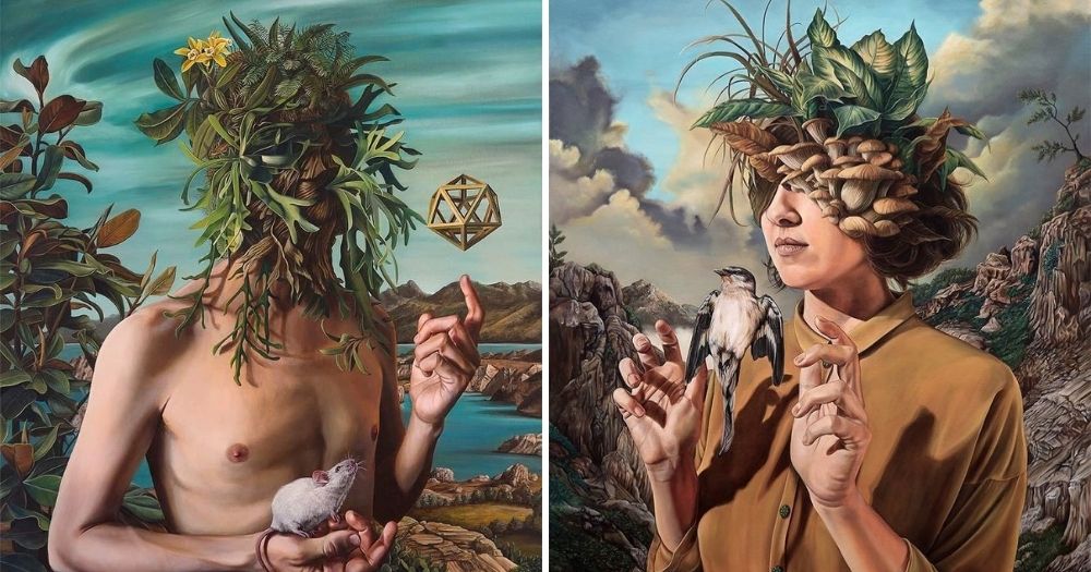 Sacred Plants Surreal Oil Paintings Of People Fused With Nature By Alejandro Pasquale Sharecover