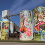 Silos turned into amazing giant murals by Key Detail