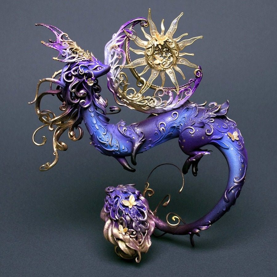 Stunning Dragon And Phoenix Sculptures By Evgeniya Glazkova 5