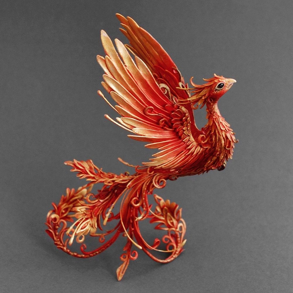 Stunning Dragon And Phoenix Sculptures By Evgeniya Glazkova 6