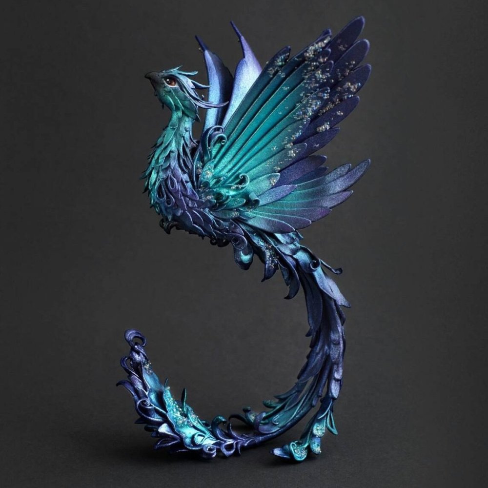 Stunning Dragon And Phoenix Sculptures By Evgeniya Glazkova 8