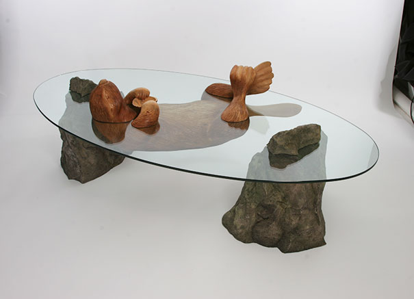 Stunning Sculptural Coffee Tables Of Animals Floating Through The Water Cleverly Designed By Derek Pearce 5