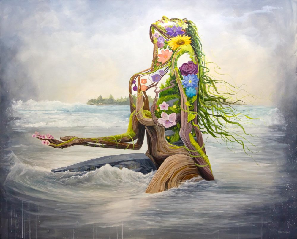 Surreal Portraits Of Women Made Out Of Nature That Pay Tribute To Mother Earth By Brian Kirhagis 4