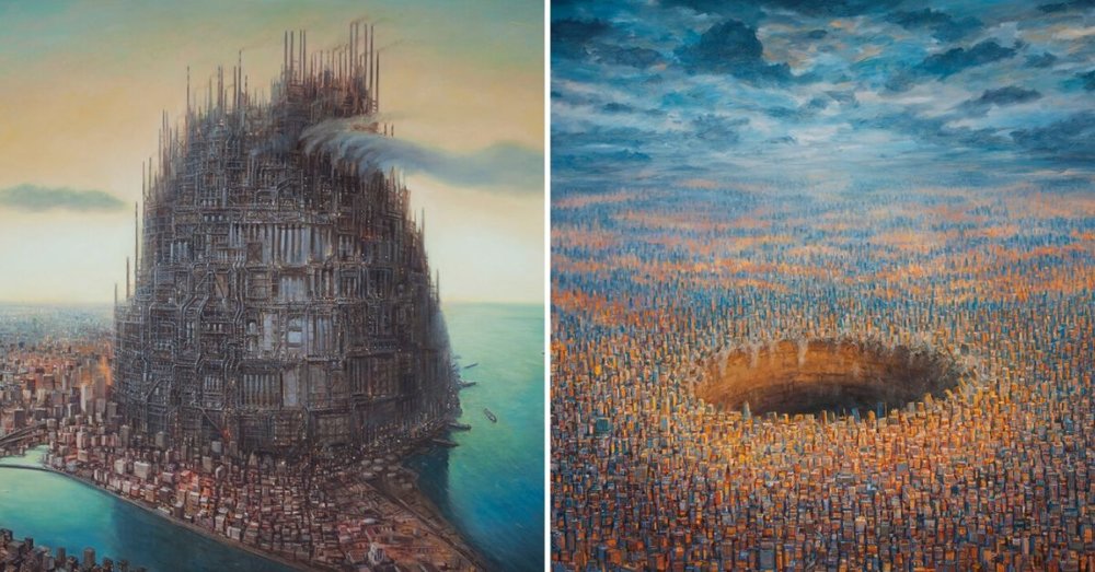 Attachment: Surrealist Paintings Of Dystopian Worlds By Michael Kerbow ...