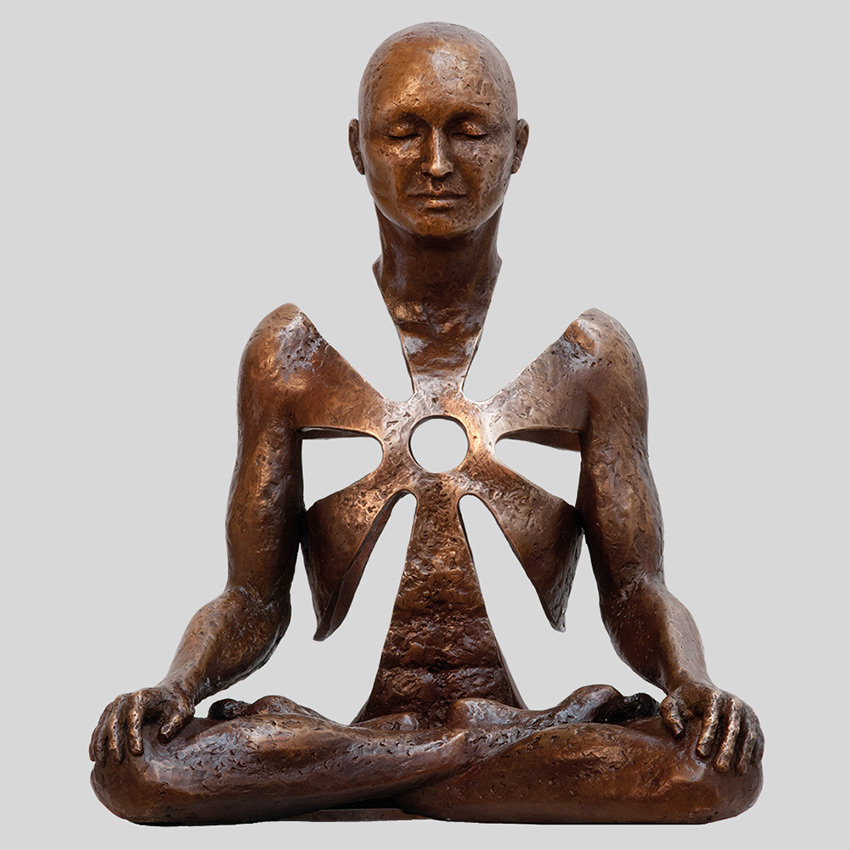 Transcendence Sublime Surrealistic Bronze Sculptures Of People In Meditation By Sukhi Barber 12