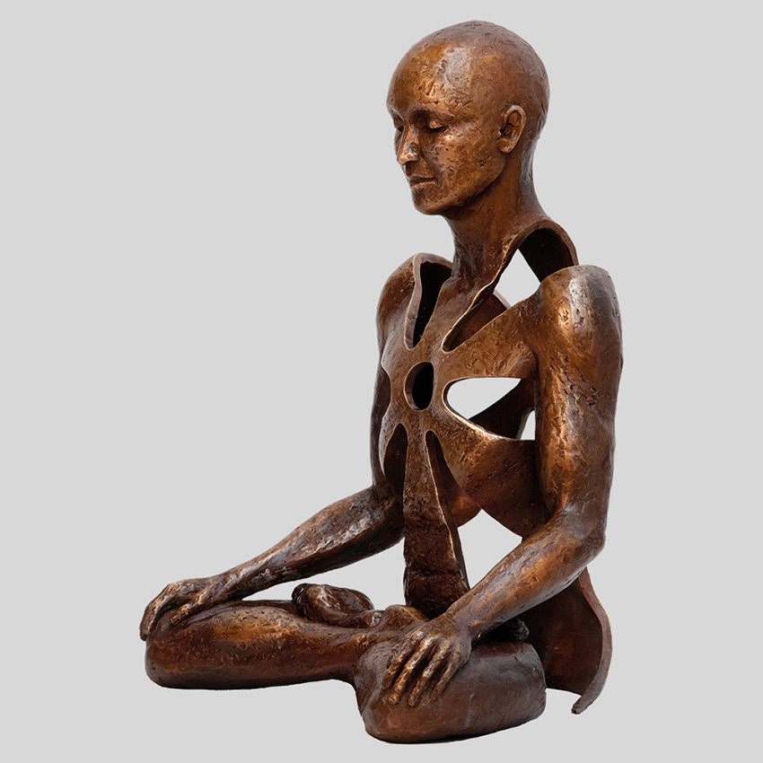 Transcendence Sublime Surrealistic Bronze Sculptures Of People In Meditation By Sukhi Barber 13