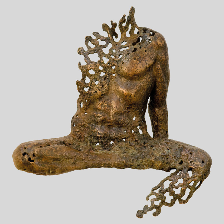 Transcendence Sublime Surrealistic Bronze Sculptures Of People In Meditation By Sukhi Barber 14