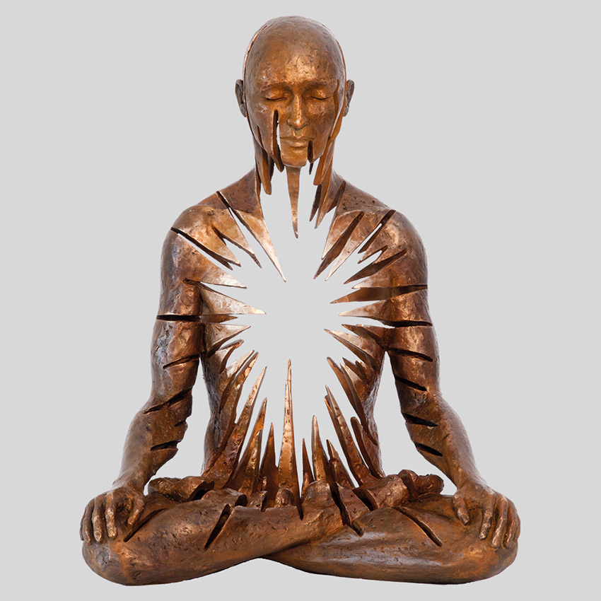 Transcendence Sublime Surrealistic Bronze Sculptures Of People In Meditation By Sukhi Barber 15