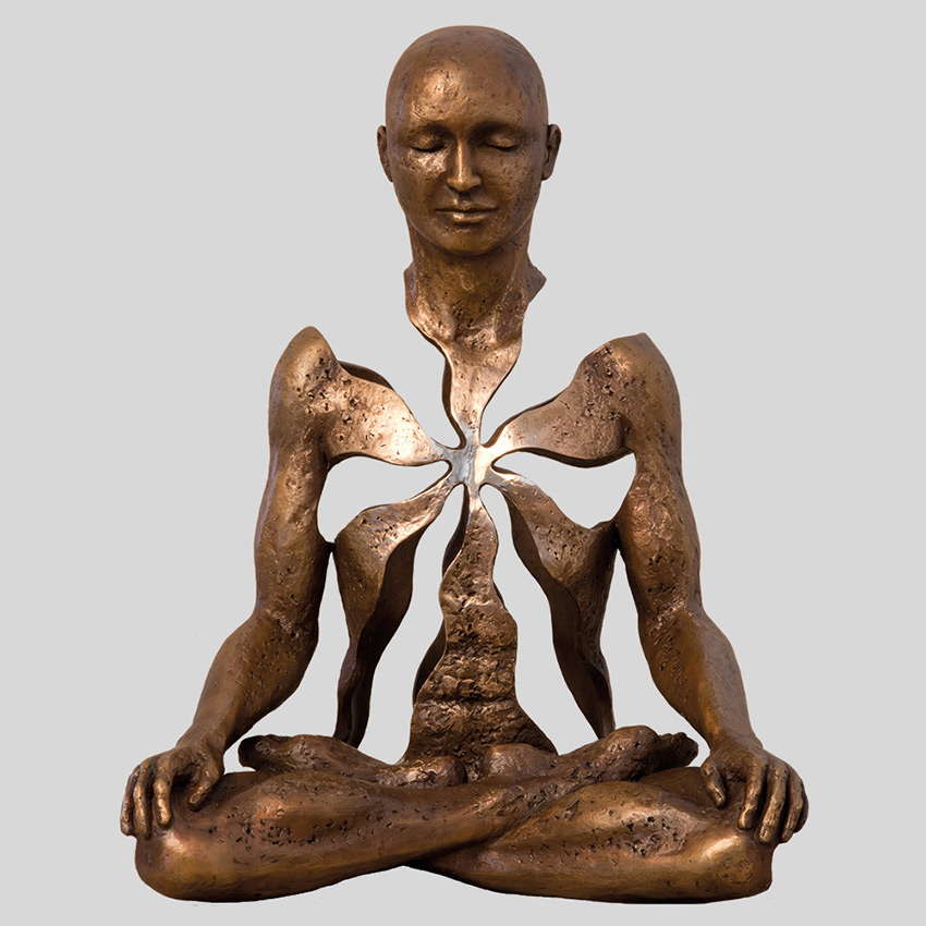 Transcendence Sublime Surrealistic Bronze Sculptures Of People In Meditation By Sukhi Barber 20