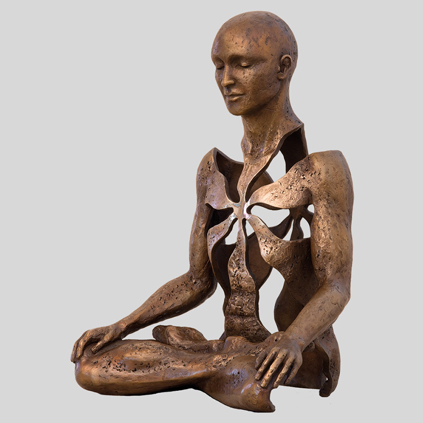 Transcendence Sublime Surrealistic Bronze Sculptures Of People In Meditation By Sukhi Barber 21