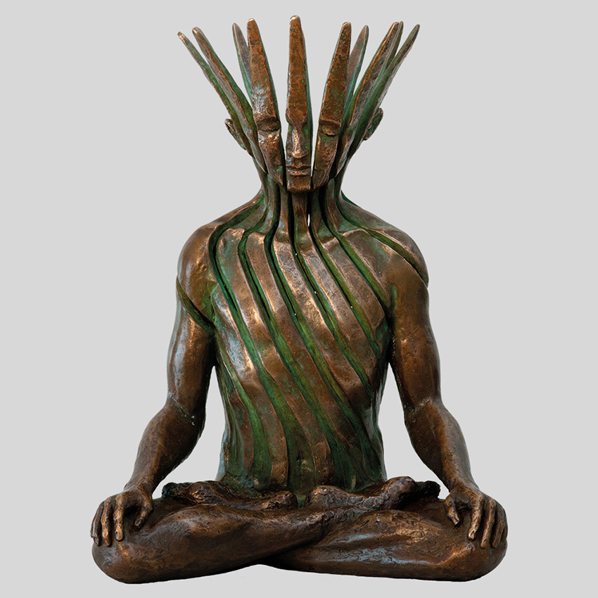 Transcendence Sublime Surrealistic Bronze Sculptures Of People In Meditation By Sukhi Barber 22