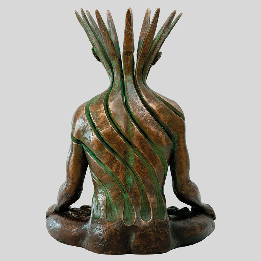 Transcendence Sublime Surrealistic Bronze Sculptures Of People In Meditation By Sukhi Barber 23