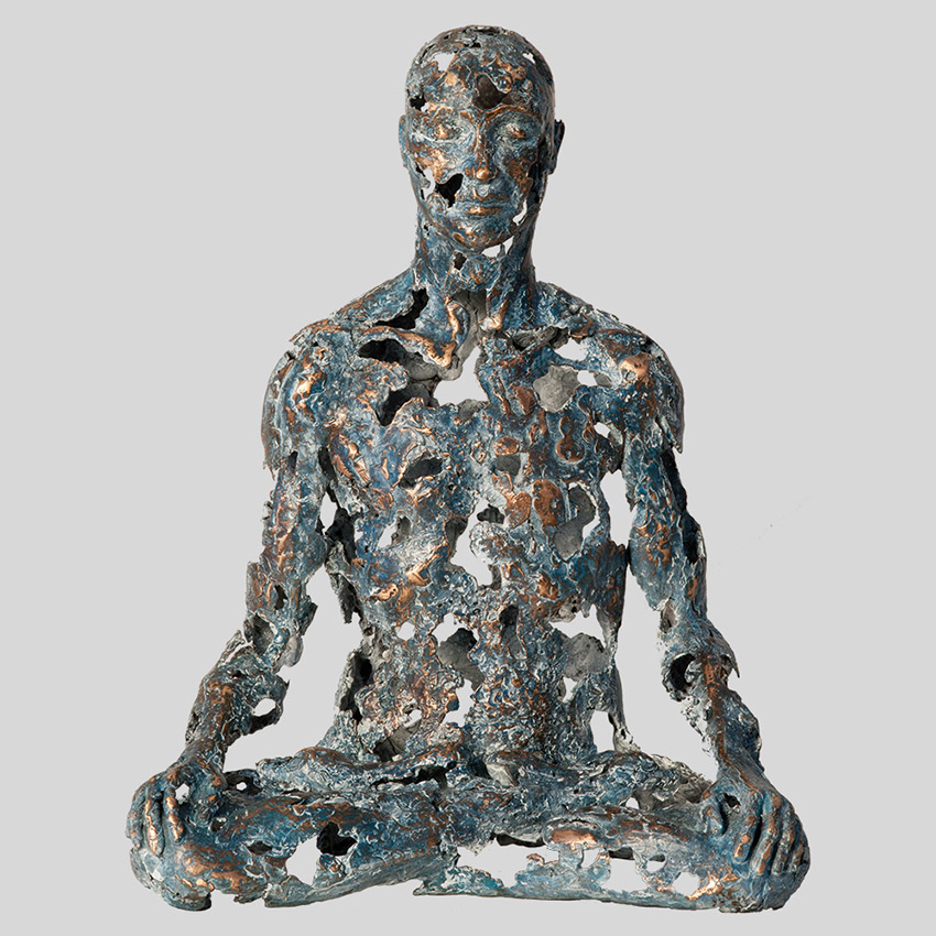Transcendence Sublime Surrealistic Bronze Sculptures Of People In Meditation By Sukhi Barber 27