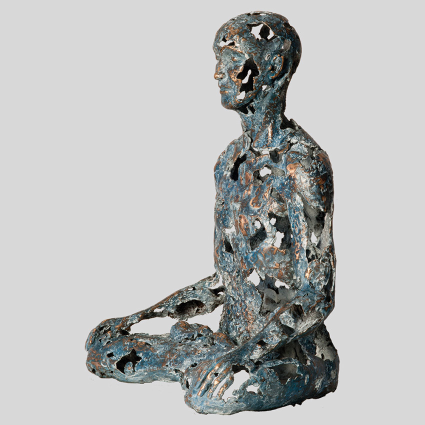 Transcendence Sublime Surrealistic Bronze Sculptures Of People In Meditation By Sukhi Barber 28
