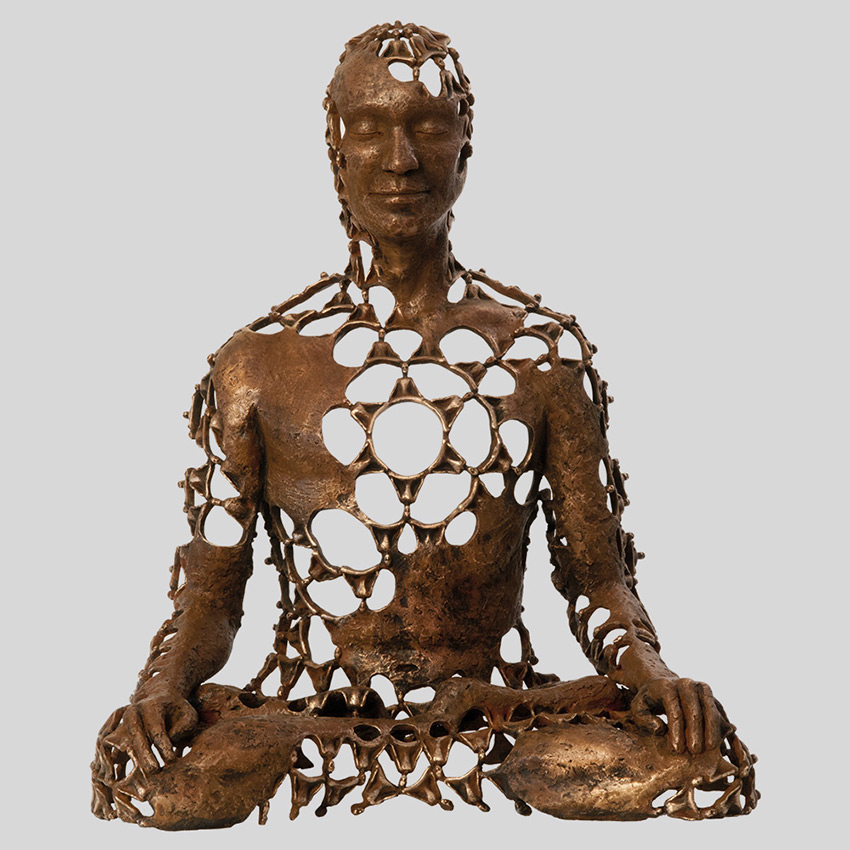 Transcendence Sublime Surrealistic Bronze Sculptures Of People In Meditation By Sukhi Barber 29