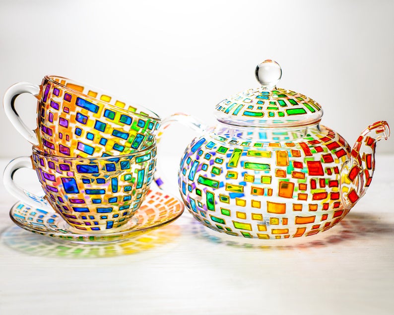 Wonderful Hand Painted Glassware With Intricate Colorful Patterns By Vitraaze 3