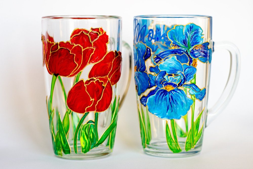 Wonderful Hand Painted Glassware With Intricate Colorful Patterns By Vitraaze 6