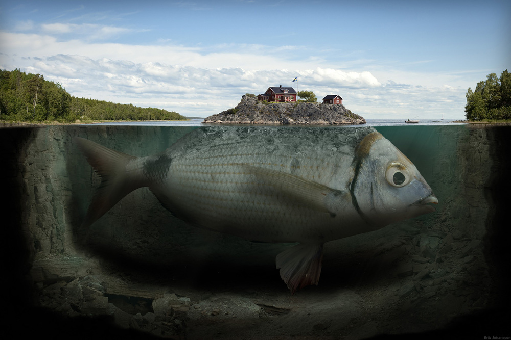 Fishy Island - Sweet Daydream - The Striking And Clever Surrealist Photography Of Erik Johansson