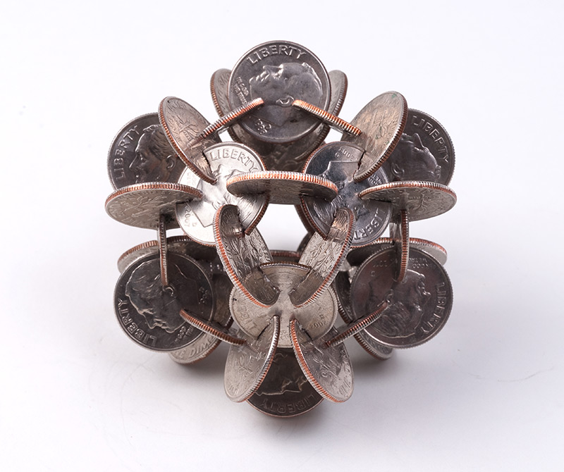 Geometric Sculptures Made From Old Coins By Robert Wechsler 4