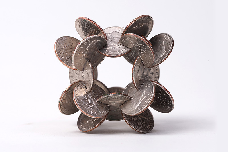Geometric Sculptures Made From Old Coins By Robert Wechsler 5