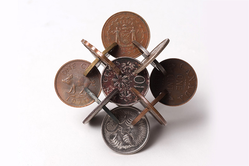 Geometric Sculptures Made From Old Coins By Robert Wechsler 8