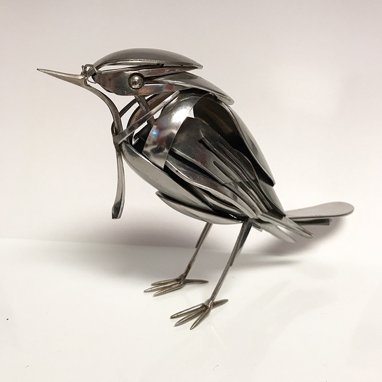 Incredible Silverware Animal Sculptures By Matt Wilson 11