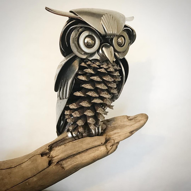 Incredible Silverware Animal Sculptures By Matt Wilson 17