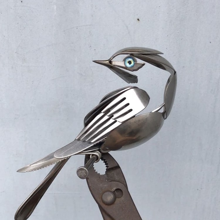 Incredible Silverware Animal Sculptures By Matt Wilson 18
