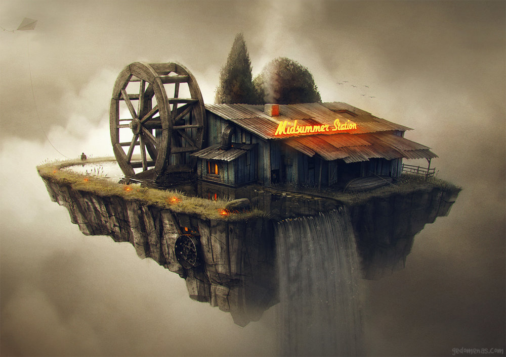Perpetuum Mobile - Dreamlike Landscapes Awesome Surrealist Illustrations By Gediminas Pranckevicius