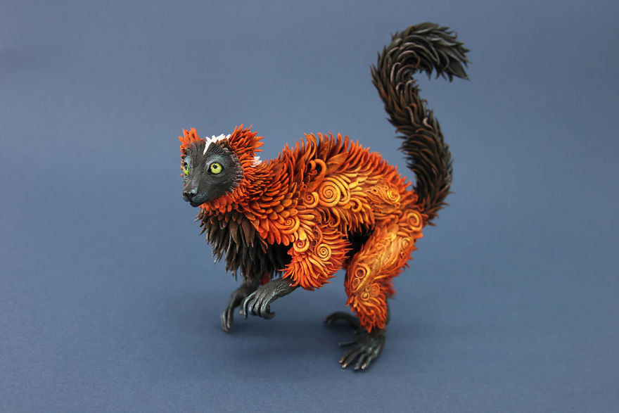 Superb Velvet Clay Sculptures Of imagined mythical Animals By Evgeny Hontor 10