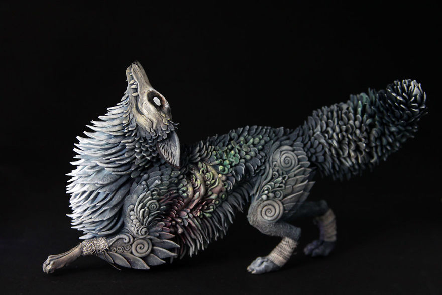 Superb Velvet Clay Sculptures Of imagined mythical Animals By Evgeny Hontor 11