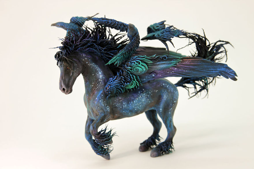 Superb Velvet Clay Sculptures Of imagined mythical Animals By Evgeny Hontor 19