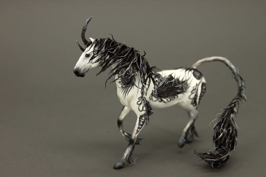 Superb Velvet Clay Sculptures Of imagined mythical Animals By Evgeny Hontor 23