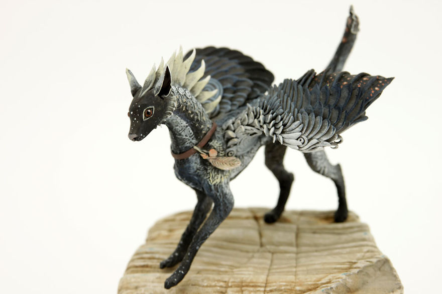 Superb Velvet Clay Sculptures Of imagined mythical Animals By Evgeny Hontor 7