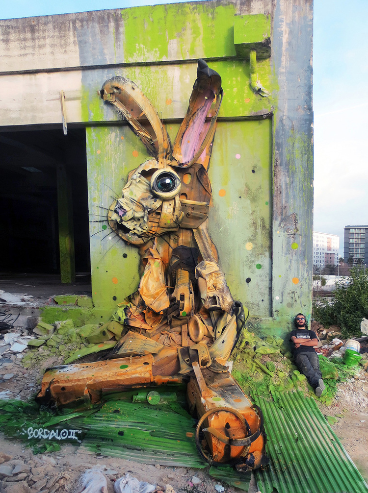 Big Trash Animals Giant Animal Assemblages Made From Garbage By Bordalo Ii 29