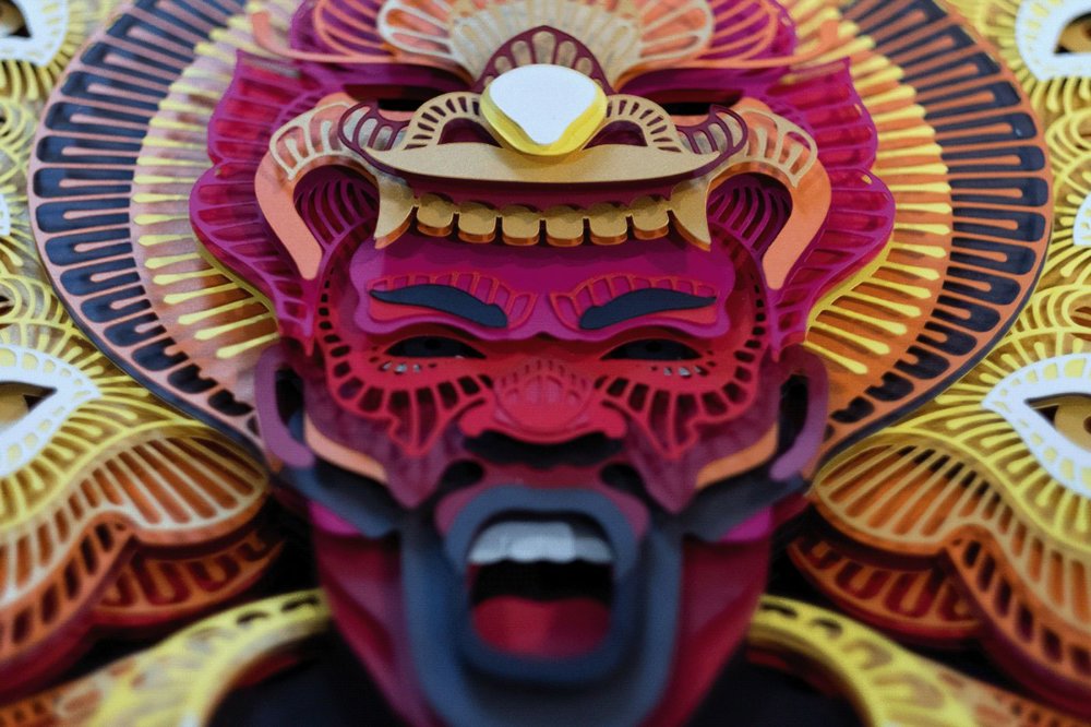 Dinagyang Mask A Stunning Paper Art Series In Tribute To Dualities By Patrick Cabral 4