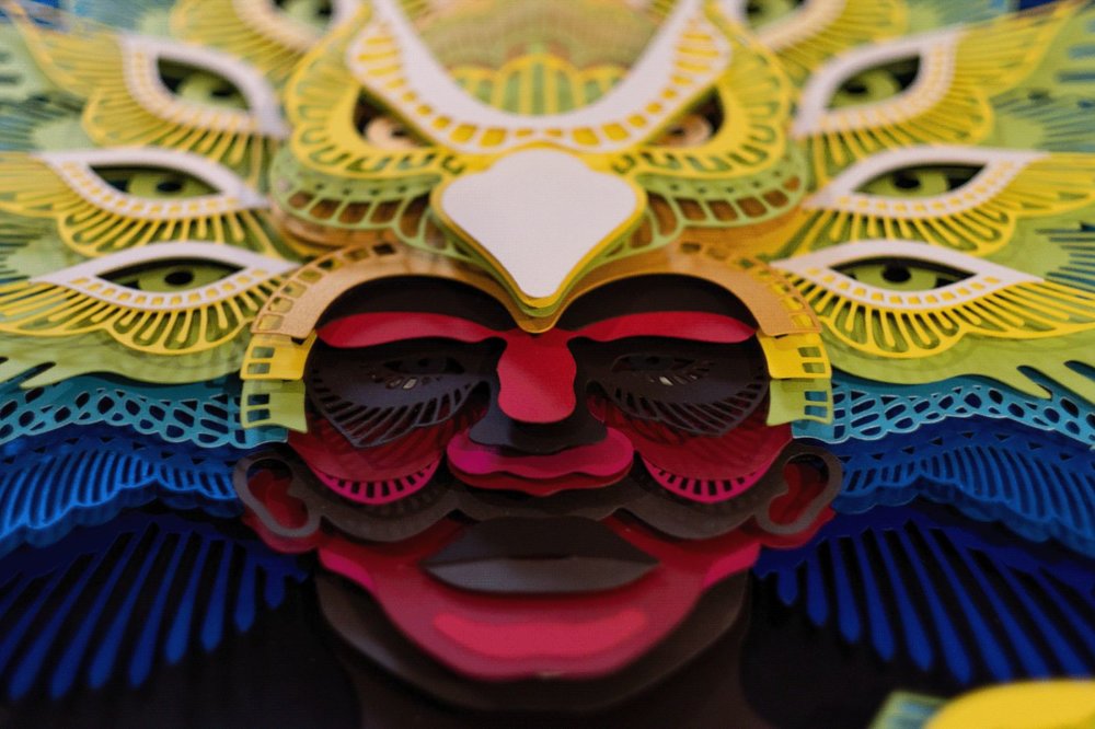 Dinagyang Mask A Stunning Paper Art Series In Tribute To Dualities By Patrick Cabral 5