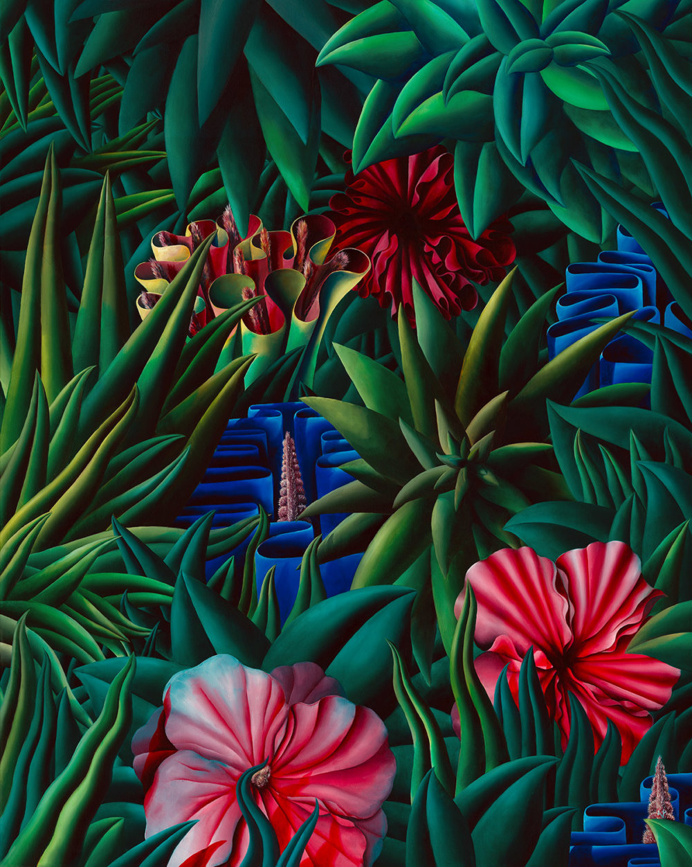 Elegant Chaos Vibrant Surrealist Paintings Of Tropical Fauna And Flora By Anthony Padilla 2
