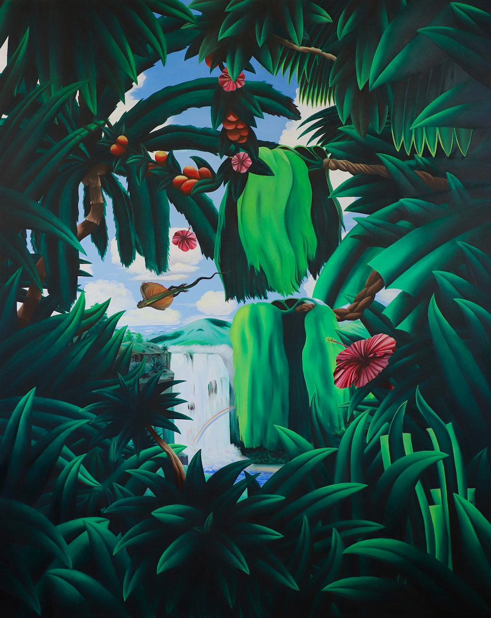 Elegant Chaos Vibrant Surrealist Paintings Of Tropical Fauna And Flora By Anthony Padilla 4