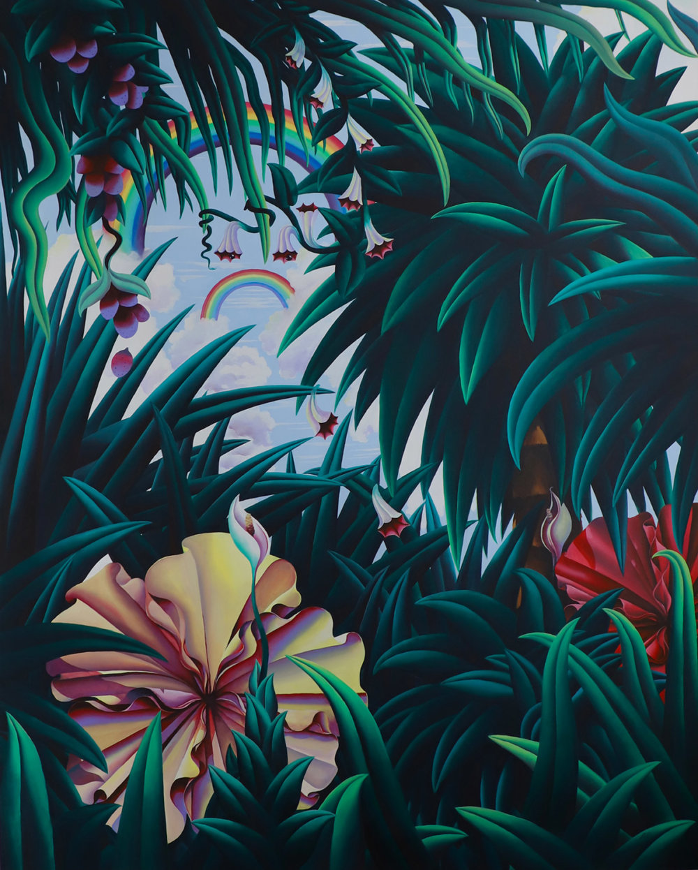 Elegant Chaos Vibrant Surrealist Paintings Of Tropical Fauna And Flora By Anthony Padilla 8