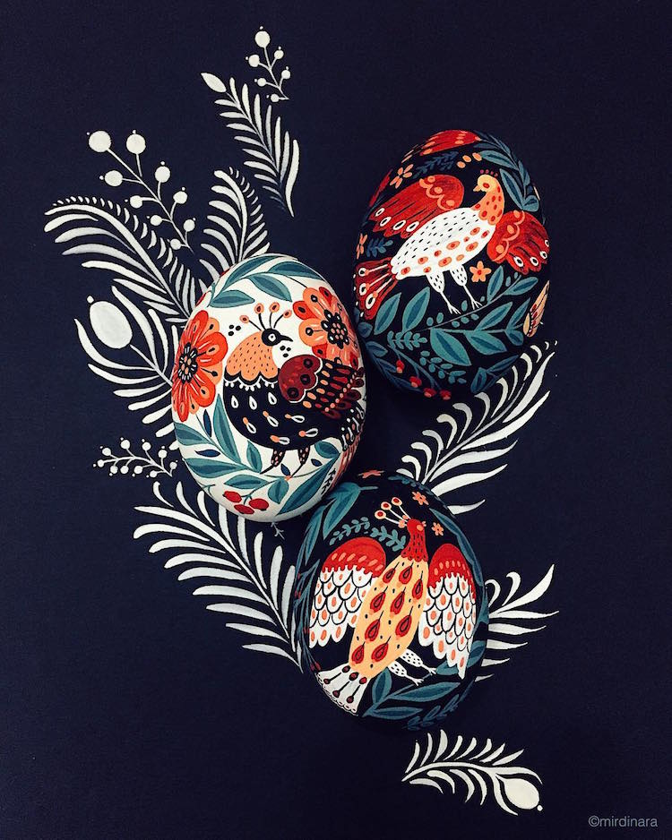 Enchanting Easter Eggs Beautifully Illustrated With Folk Art Motifs By Dinara Mirtalipova 14