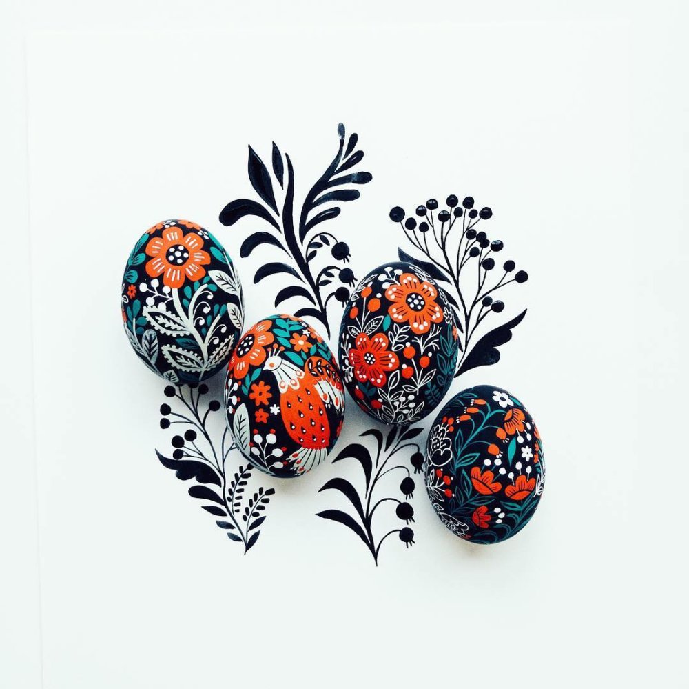 Enchanting Easter Eggs Beautifully Illustrated With Folk Art Motifs By Dinara Mirtalipova 16