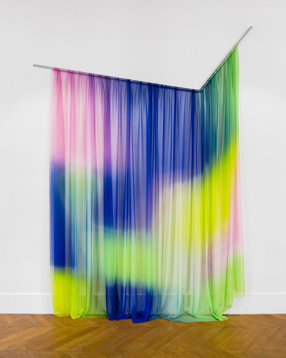 Equilibrum A Superb And Original Installation Of Colored Silk By Justin Morin 6