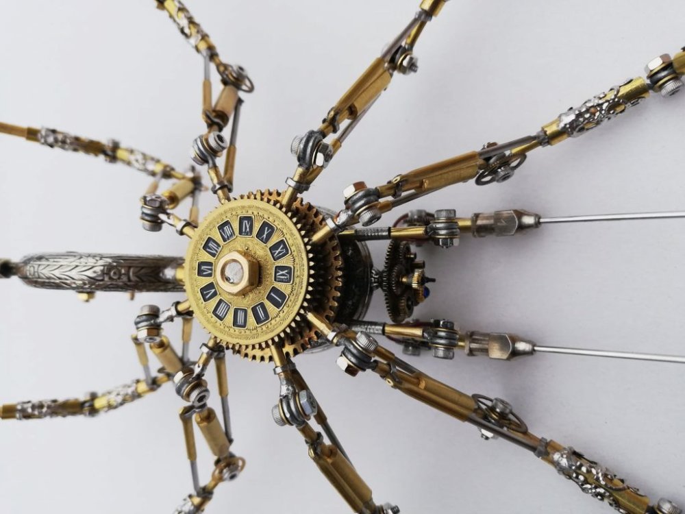 Fantastical Steampunk Creatures Made From Old Watch Parts By Peter Szucsy 11