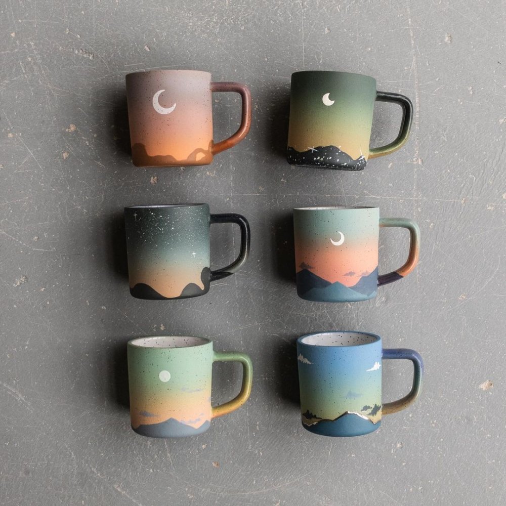 Gorgeous Handmade Ceramic Mugs Kettle And Bowls That Illustrate Magical Landscapes By Callahan Ceramics 8